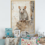 Minimalism Squeaky Rodent - Rodent Living Room Wall Art