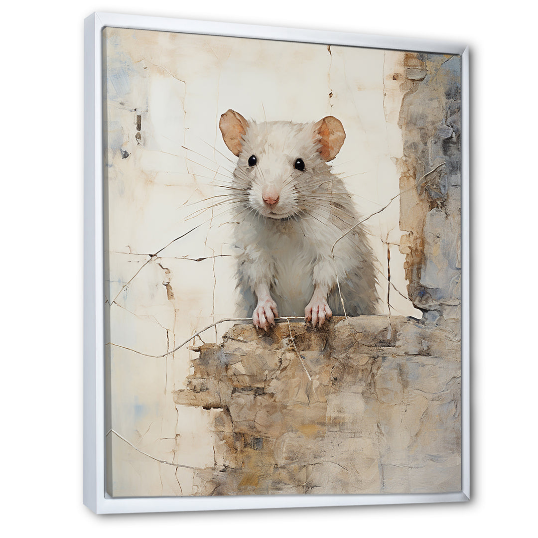 Minimalism Squeaky Rodent - Rodent Living Room Wall Art