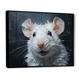 White Squeaky Rodent Painting - Rodent Canvas Wall Art