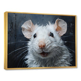 White Squeaky Rodent Painting - Rodent Canvas Wall Art