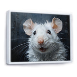 White Squeaky Rodent Painting - Rodent Canvas Wall Art