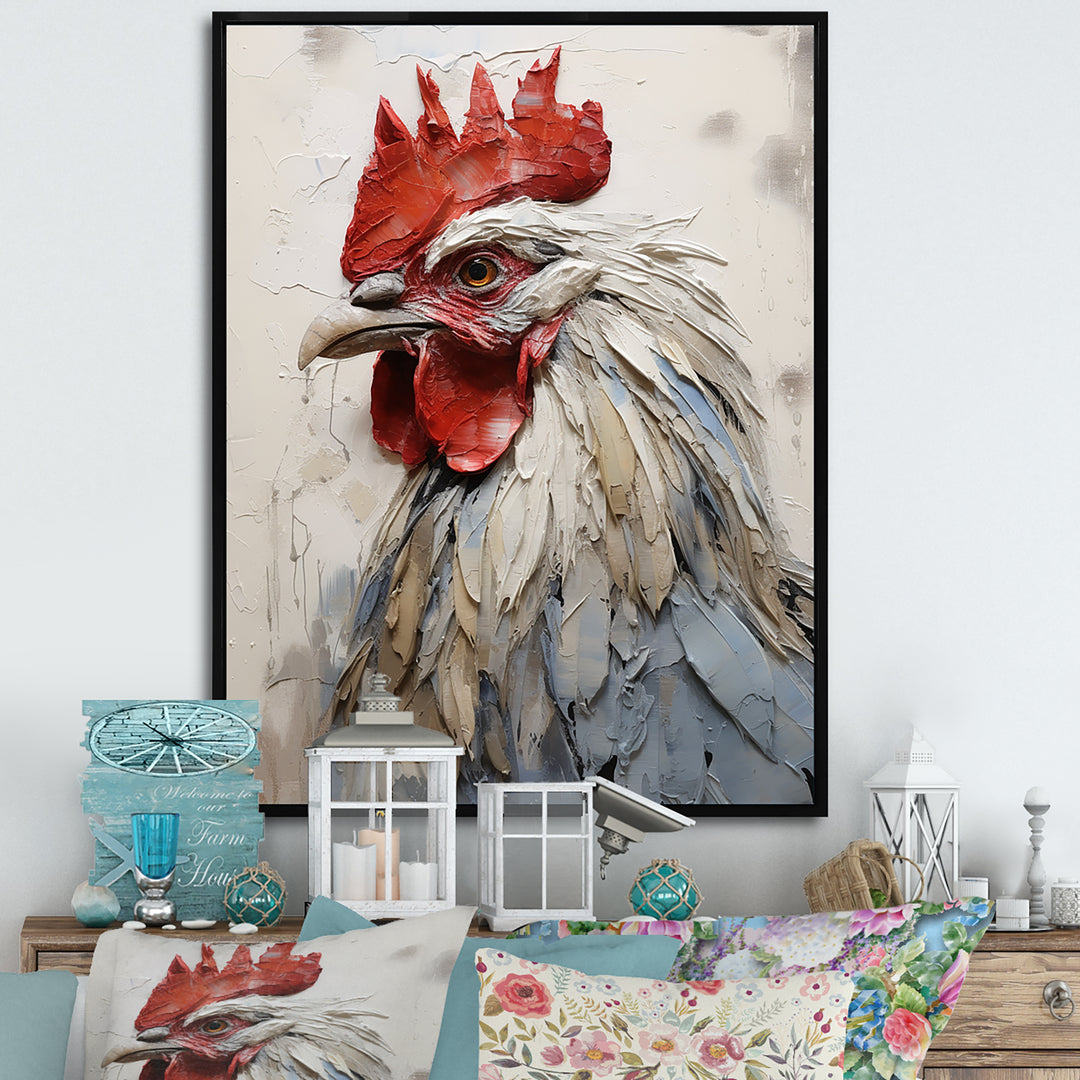 Loyal Rooster Portrait - Rooster Wall Decor