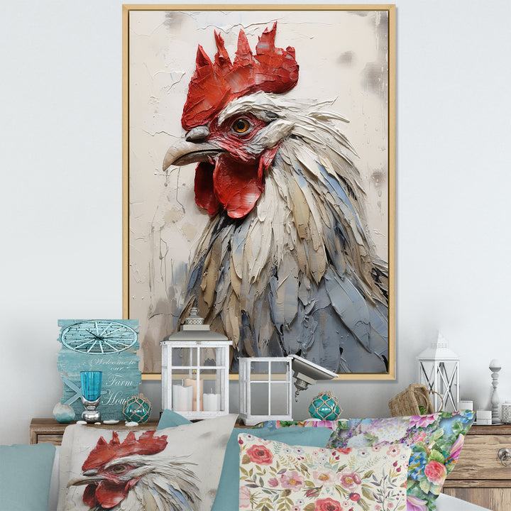 Loyal Rooster Portrait - Rooster Wall Decor