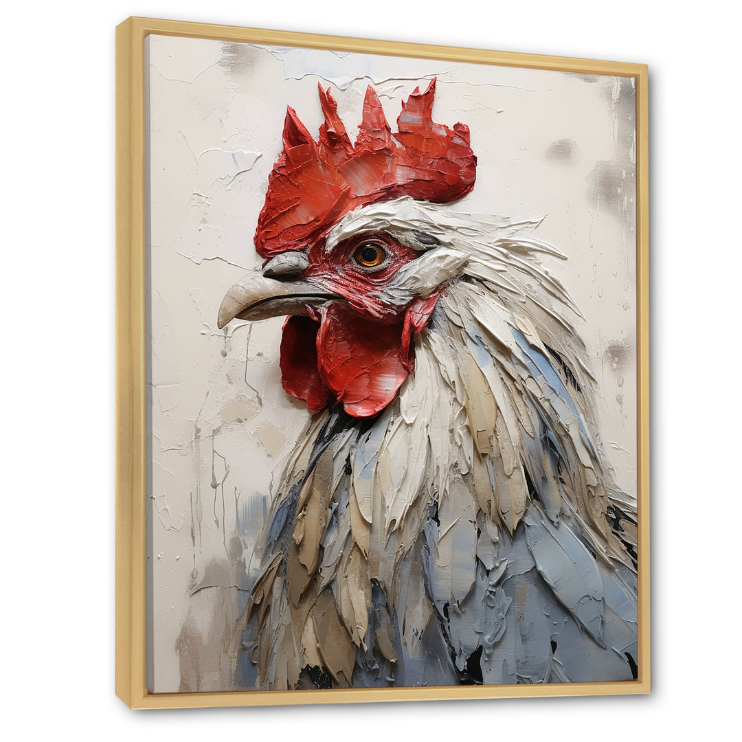 Loyal Rooster Portrait - Rooster Wall Decor