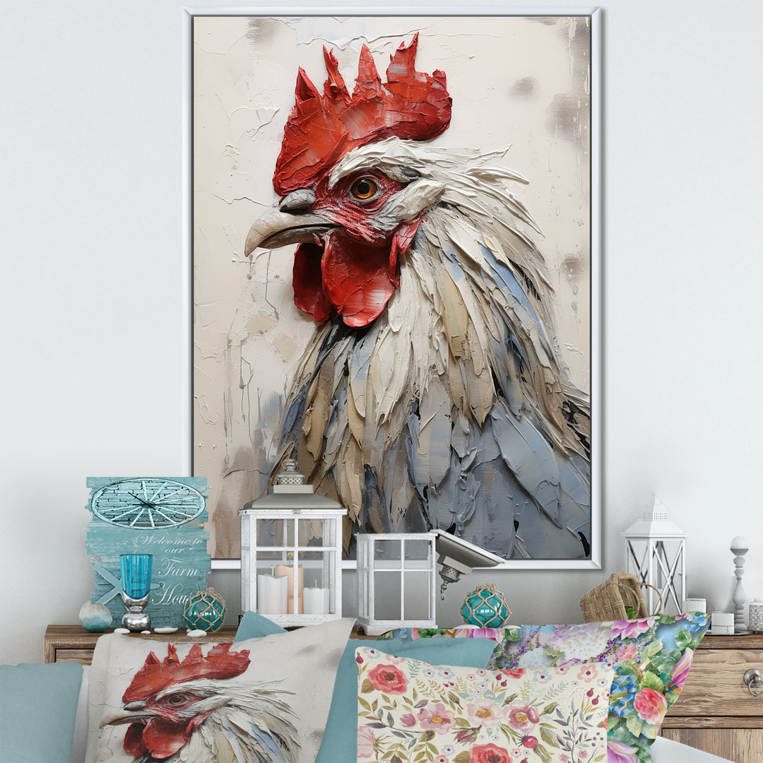 Loyal Rooster Portrait - Rooster Wall Decor