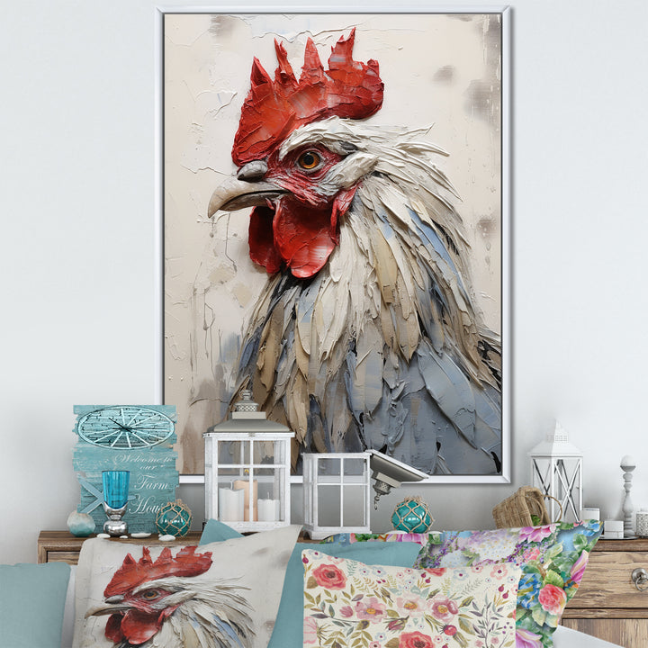Loyal Rooster Portrait - Rooster Wall Decor