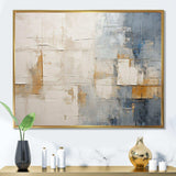 Beige And Gold Minimalism Scandinavian I - Landscapes Canvas Wall Art