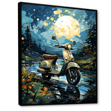 Urban Nightly Scooter Vibes - Scooter Canvas Wall Art