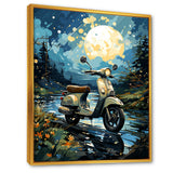 Urban Nightly Scooter Vibes - Scooter Canvas Wall Art