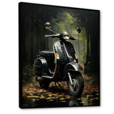 Forest Path And Scooters - Scooter Canvas Wall Art