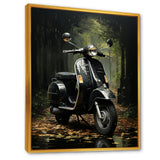 Forest Path And Scooters - Scooter Canvas Wall Art