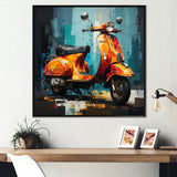 Pop Art Scooter Commute - Scooter Canvas Wall Art