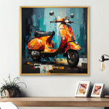 Pop Art Scooter Commute - Scooter Canvas Wall Art