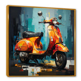 Pop Art Scooter Commute - Scooter Canvas Wall Art