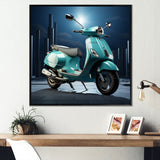 Vintage Vibrant Scooter - Scooter Canvas Wall Art