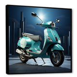 Vintage Vibrant Scooter - Scooter Canvas Wall Art