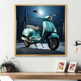 Vintage Vibrant Scooter - Scooter Canvas Wall Art