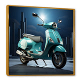 Vintage Vibrant Scooter - Scooter Canvas Wall Art
