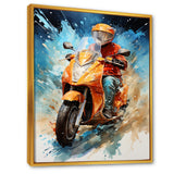 Speedy Scooter Delivery - Scooter Canvas Wall Art