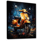 Scooter Serenity Nightly City - Scooter Canvas Wall Art