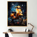 Scooter Serenity Nightly City - Scooter Canvas Wall Art