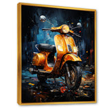 Scooter Serenity Nightly City - Scooter Canvas Wall Art