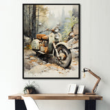 Classic Vintage Scooter - Scooter Canvas Wall Art