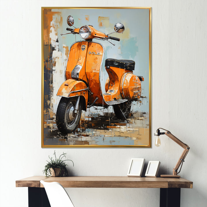 Scooter Escape - Scooter Canvas Wall Art