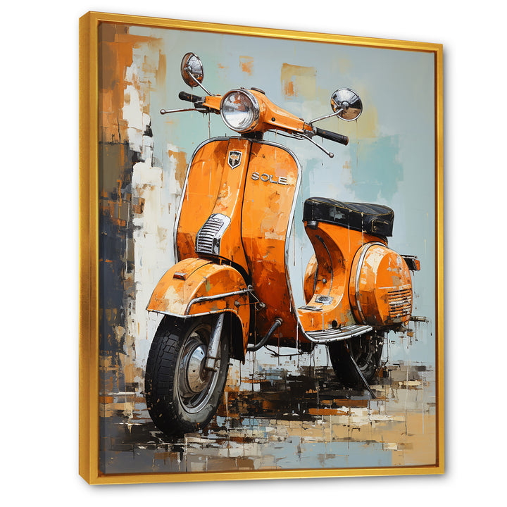 Scooter Escape - Scooter Canvas Wall Art
