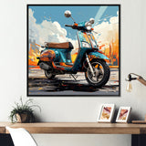 Edgy Scooter Odyssey - Scooter Canvas Wall Art