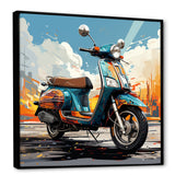 Edgy Scooter Odyssey - Scooter Canvas Wall Art