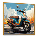 Edgy Scooter Odyssey - Scooter Canvas Wall Art