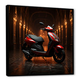 Edgy Scooter Hallway Odyssey - Scooter Canvas Wall Art