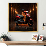 Edgy Scooter Hallway Odyssey - Scooter Canvas Wall Art