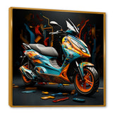 Geometric Scooter Journey - Scooter Canvas Wall Art