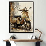Vintage Scooter Ride - Scooter Canvas Wall Art