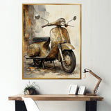 Vintage Scooter Ride - Scooter Canvas Wall Art