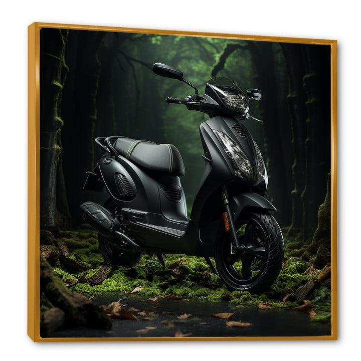 Scooter Serenity Forest Adventure - Scooter Canvas Wall Art
