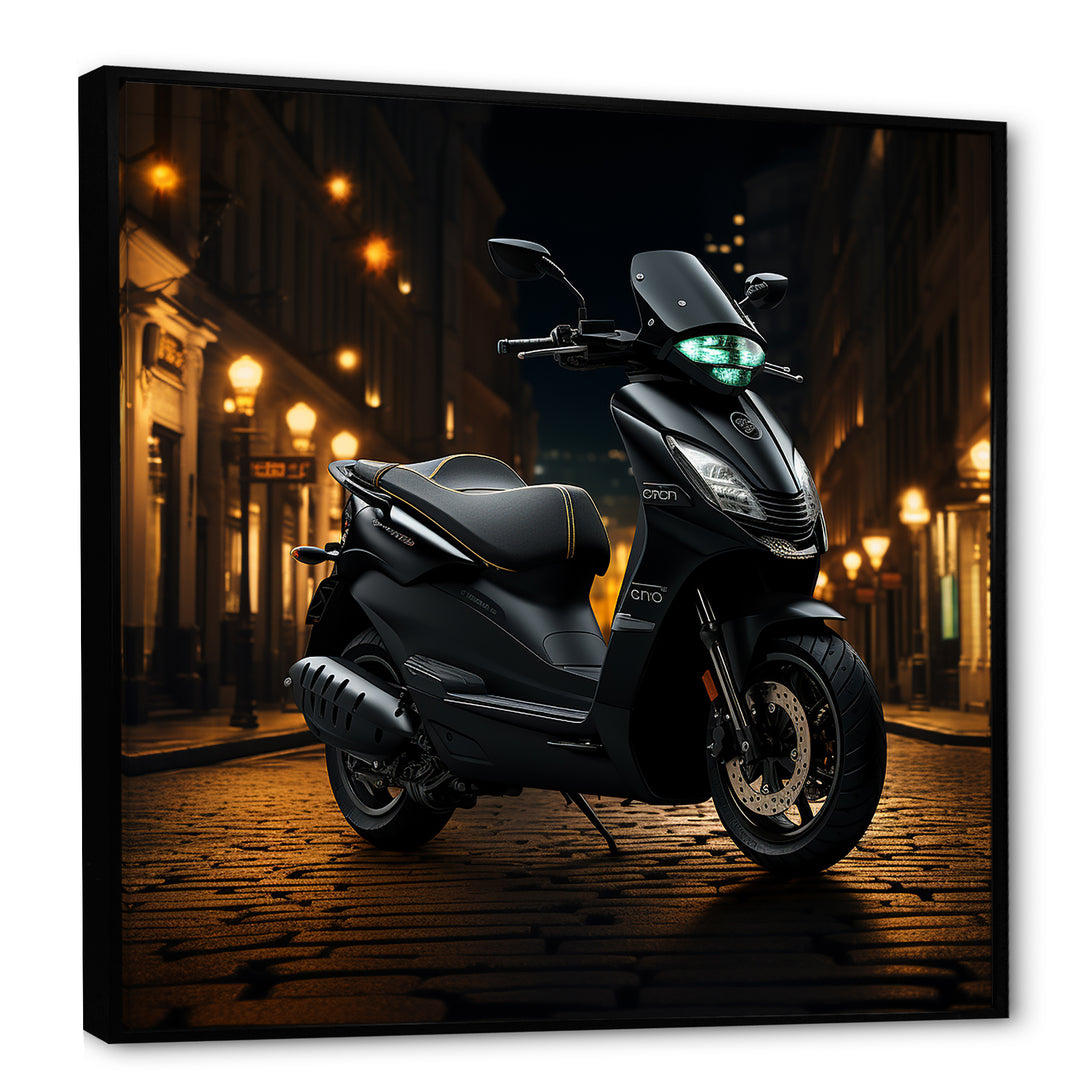 Scooter Serenity City Adventure - Scooter Canvas Wall Art