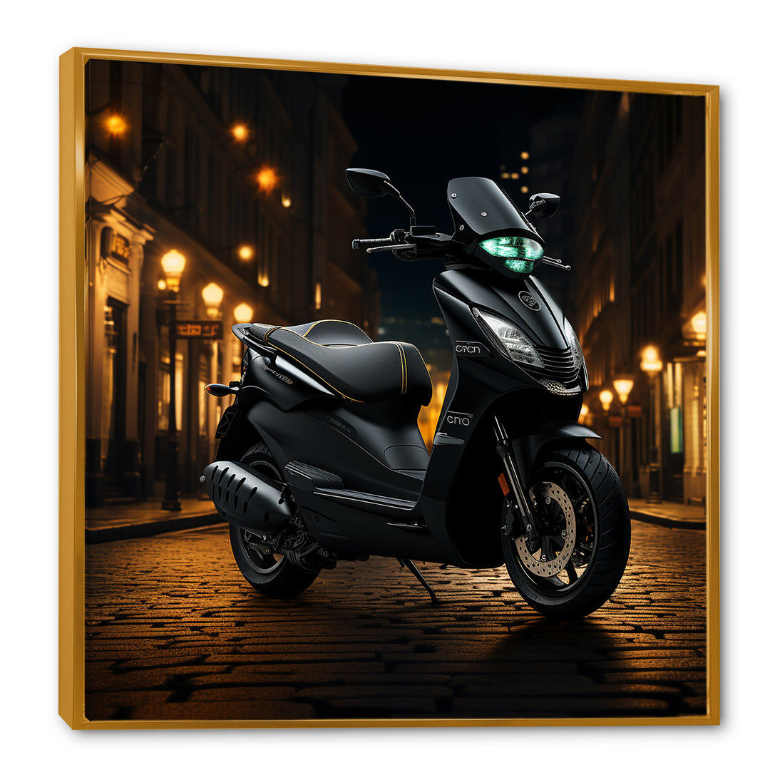 Scooter Serenity City Adventure - Scooter Canvas Wall Art