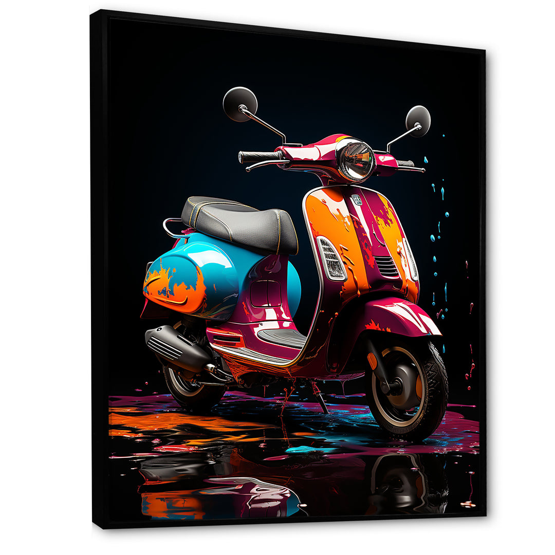 Pop Art Scooter Blaze - Scooter Canvas Wall Art