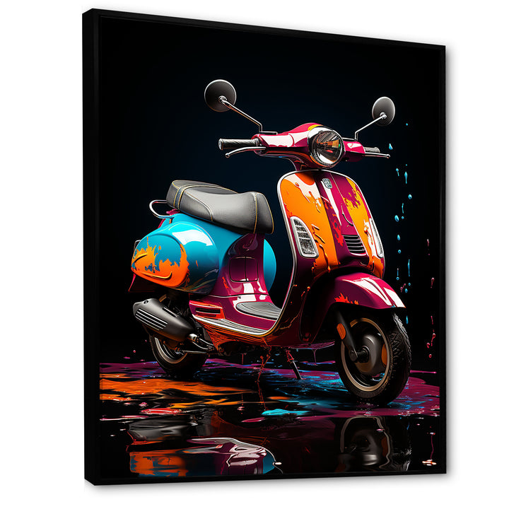 Pop Art Scooter Blaze - Scooter Canvas Wall Art