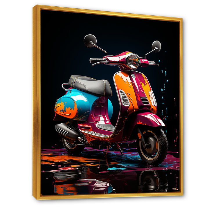 Pop Art Scooter Blaze - Scooter Canvas Wall Art