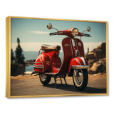 Retro Scooter Adventure - Scooter Canvas Wall Art