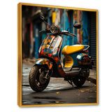 Urban Scooter Street Art - Scooter Canvas Wall Art