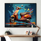 Graffiti Scooter Delight - Scooter Canvas Wall Art