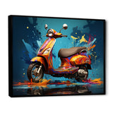 Graffiti Scooter Delight - Scooter Canvas Wall Art