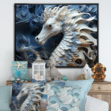 Underwater Seahorse Elegance - Seahorse Living Room Wall Art