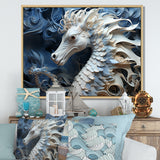 Underwater Seahorse Elegance - Seahorse Living Room Wall Art