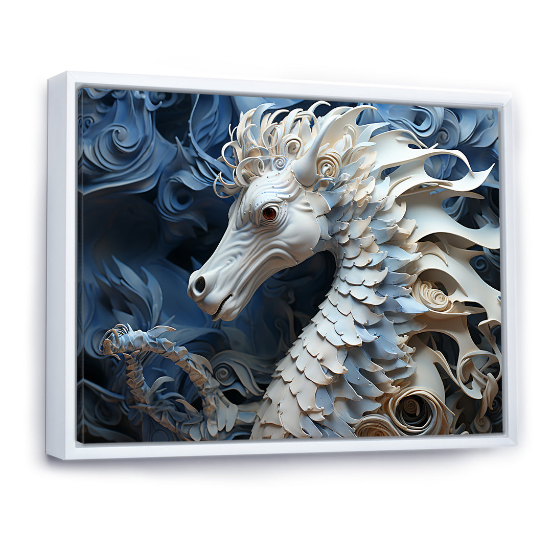 Underwater Seahorse Elegance - Seahorse Living Room Wall Art